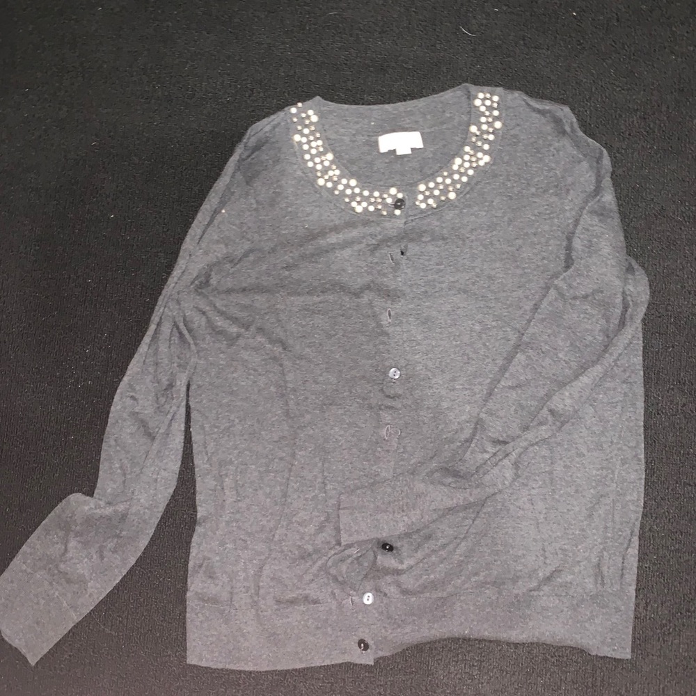 Loft long sleeve button up sweater